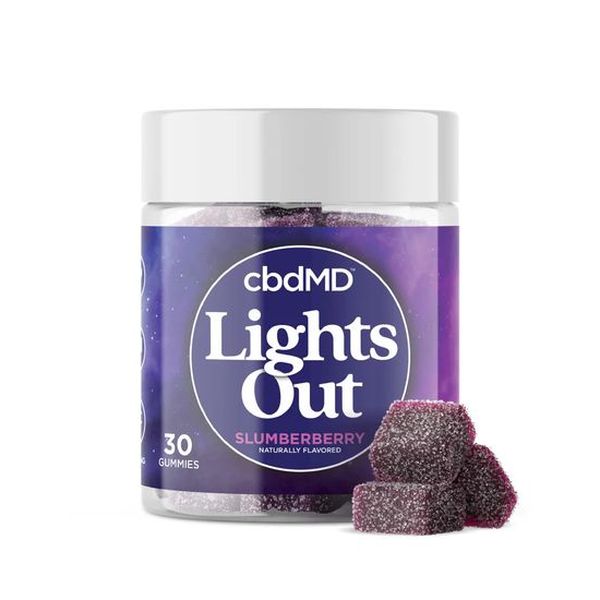 cbdMD Full Spectrum Lights Out Sleep Gummies Slumberberry 2190mg 30ct