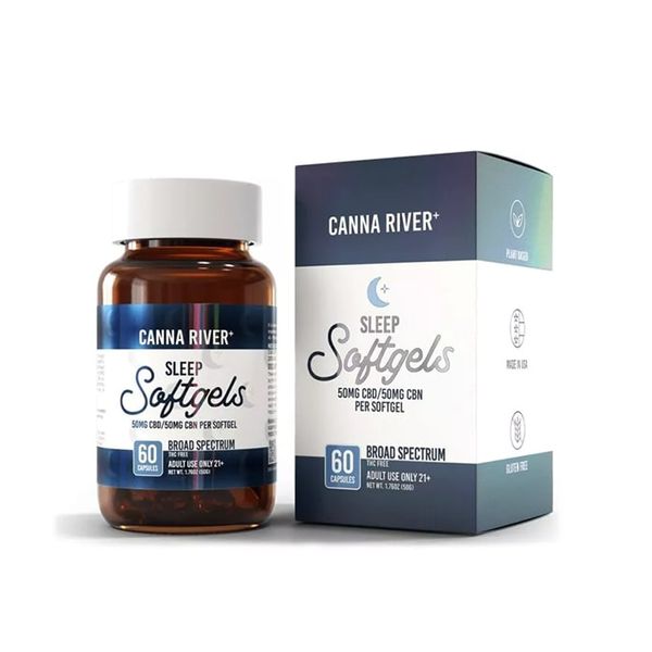 Canna River CBD CBN Sleep Broad Spectrum Softgels 6000mg 60ct
