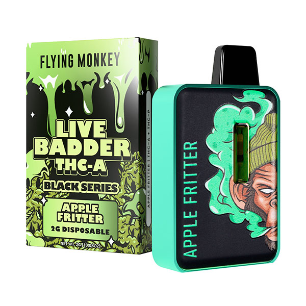 Flying Monkey Live Badder THCA Black Series Disposable Apple Fritter 2g