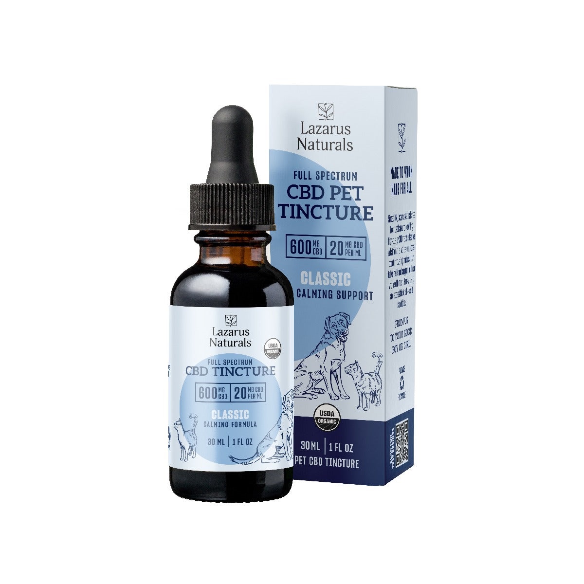 Lazarus Naturals CBD Calming Pet Tincture 600mg 30ml Lazarus Naturals CBD Calming Pet Tincture 600mg 30ml