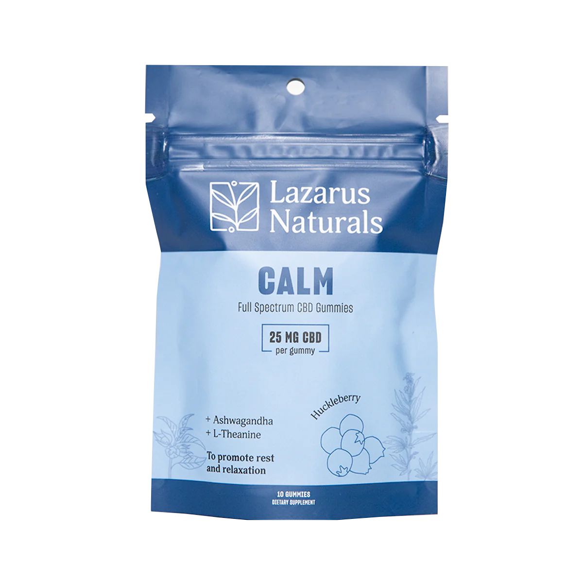 Lazarus Naturals Full Spectrum CBD Calm Gummies Huckleberry 250mg 10ct Lazarus Naturals Full Spectrum CBD Calm Gummies Huckleberry 250mg 10ct