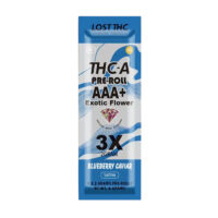 Lost THC THCA Diamond Infused Pre-Rolls Blueberry Caviar 3ct 6g