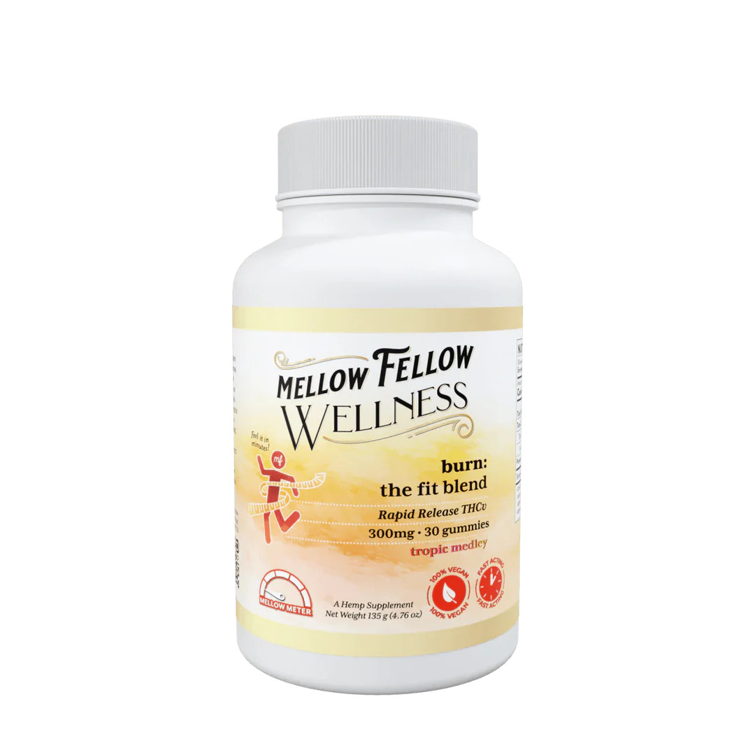 Mellow Fellow Wellness Gummies Tropic Medley Burn Blend 300mg 30ct Mellow Fellow Wellness Gummies Tropic Medley Burn Blend 300mg 30ct