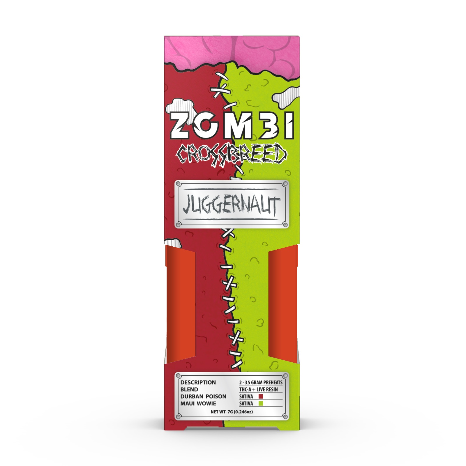 Zombi Crossbreed Juggernaut Dual Disposable Durban Poison x Maui Wowie 7g