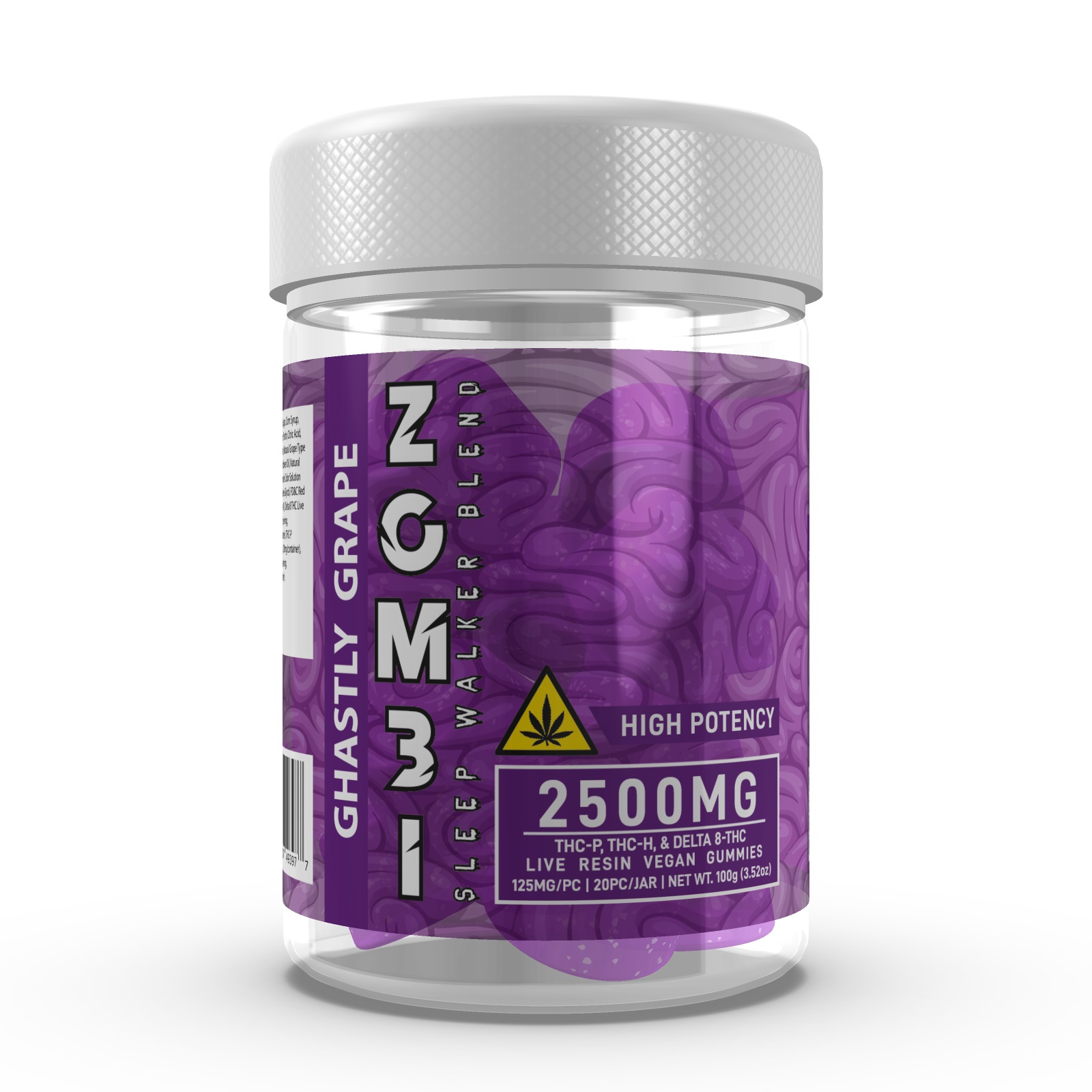 Zombi Sleepwalker Gummies Ghastly Grape 2500mg 20ct