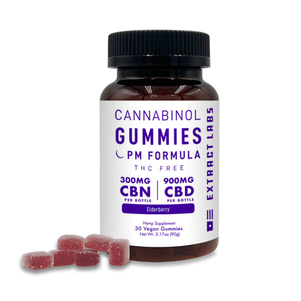 Extract Labs Broad Spectrum CBN CBD Gummies Elderberry 1200mg 30ct