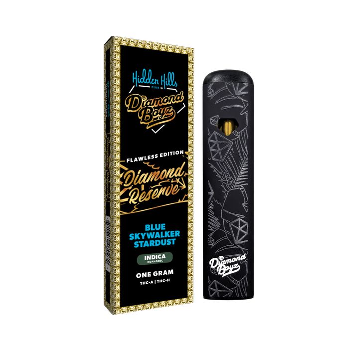 Hidden Hills Diamond Reserve THCA THCH Disposable Blue Skywalker Dust 1g Hidden Hills Diamond Reserve THCA THCH Disposable Blue Skywalker Dust 1g