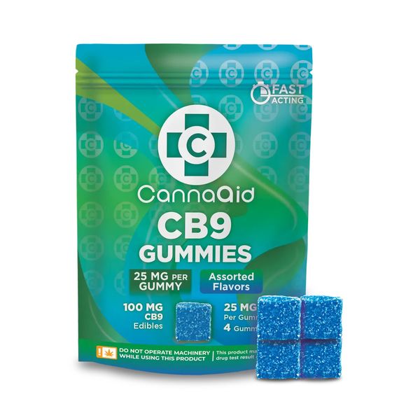 CannaAid CB9 Gummies Assorted 100mg 4ct