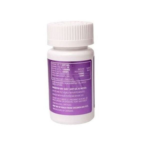 CannaAid CBD CBN Softgels 2000mg 10ct Supplement Facts