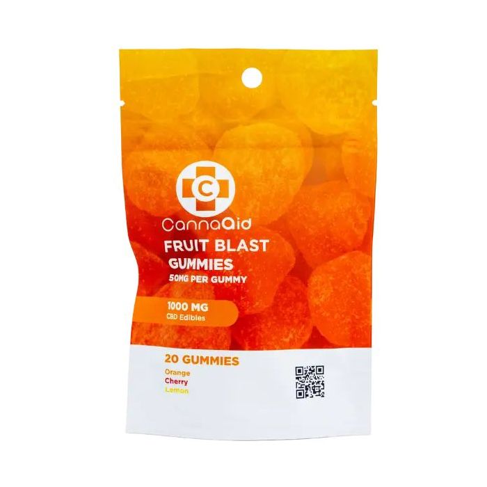 CannaAid CBD Gummies Fruit Blast 1000mg 20ct