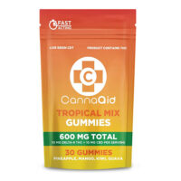 CannaAid Delta 9 CBD Gummies Tropical Mix 600mg 30ct