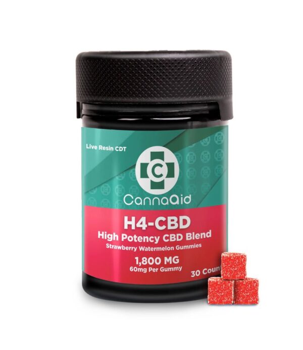 CannaAid H4CBD Gummies Strawberry Watermelon 1800mg 30ct