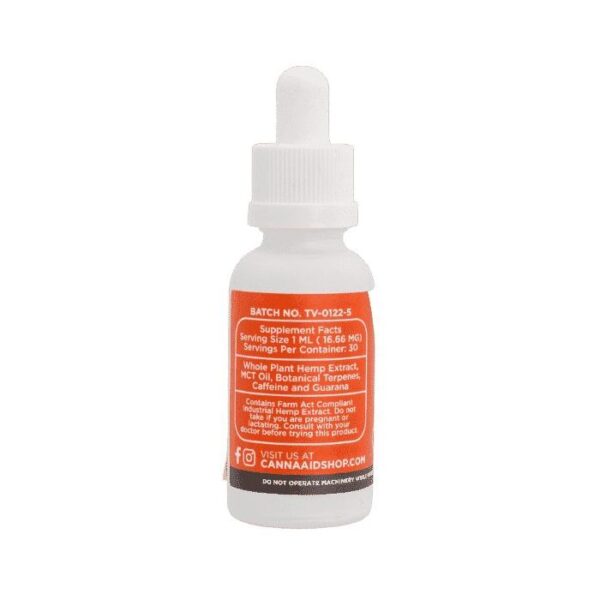 CannaAid THCV Tincture 500mg 30ml Supplement Facts
