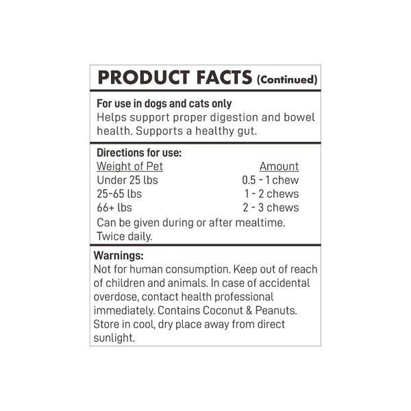 Fetch Full Spectrum CBD Digestive Soft Chews Pumpkin 300mg 30ct Supplement Facts