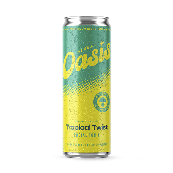 Herbal Oasis Social Tonic Mushroom Blend 2500mg 12oz Tropical Twist
