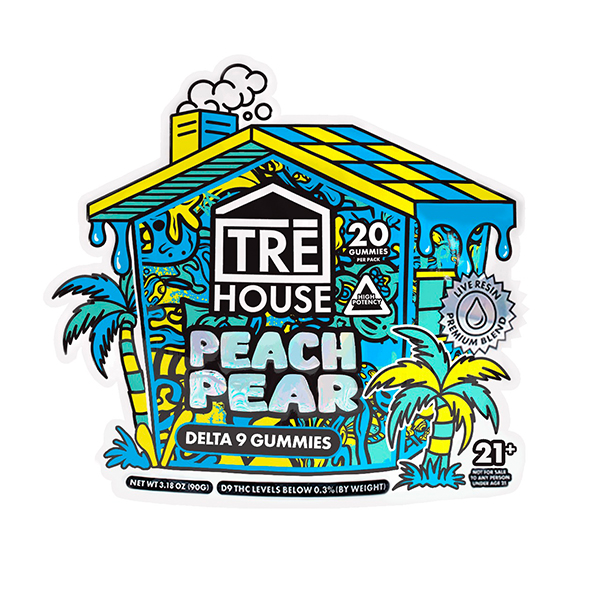 Tre House Delta 9 CBD Gummies Peach Pear 400mg 20ct