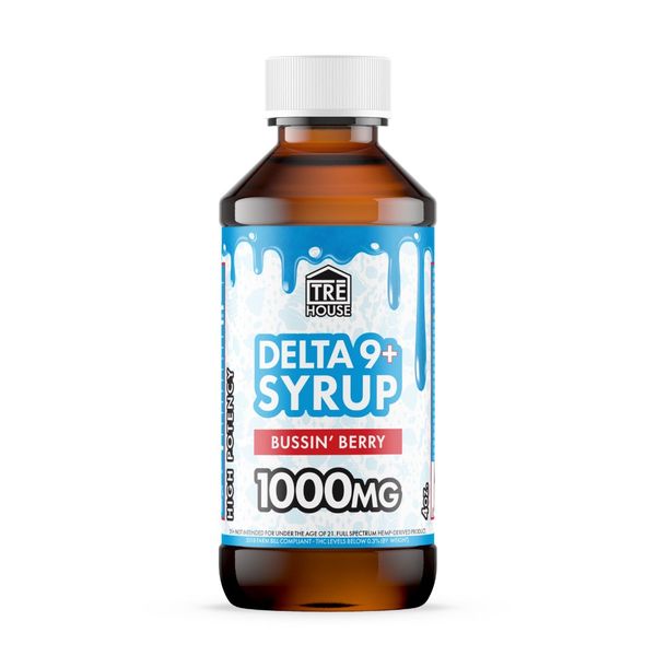 Tre House Delta 9 Delta 8 Syrup Bussin Berry 1000mg 4oz