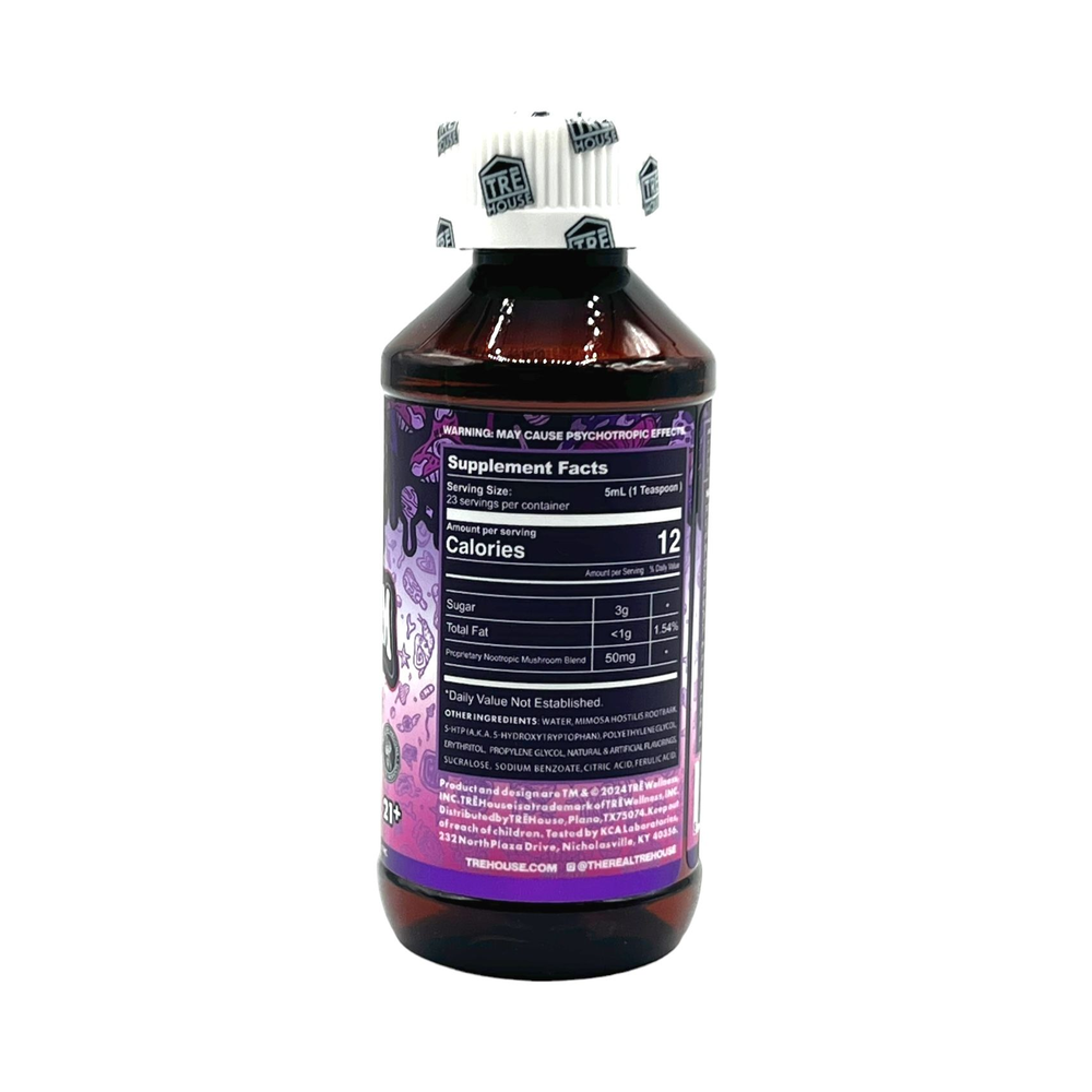 Tre House Magic Mushroom Syrup Galaxy Grape 4oz Supplement Facts Tre House Magic Mushroom Syrup Galaxy Grape 4oz Supplement Facts