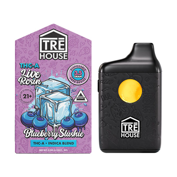 Tre House THCA Live Rosin Disposable Blueberry Slushie 3.5g