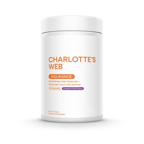 Charlottes Web Performance Gummies Endurance Passion Fruit 750mg 60ct