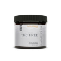 Charlottes Web THC Free CBD Gummies Mango Peach 15mg 60ct