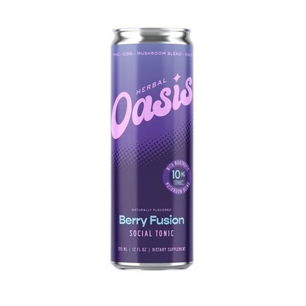 Herbal Oasis Social Tonic 10mg THC 10mg CBG 12oz Berry Fusion Herbal Oasis Social Tonic 10mg THC 10mg CBG 12oz Berry Fusion