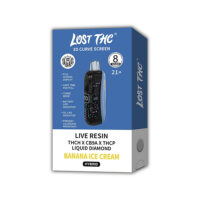 Lost THC Live Resin THCH, CB9A THCP Disposable Banana Ice Cream 8g