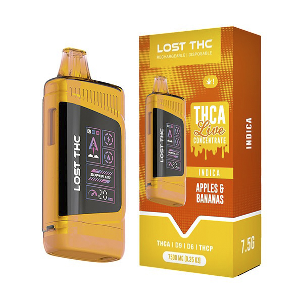 Lost THC V3 Delta 9, Delta 6, THCP THCA Live Concentrate Disposable Apples Bananas 7.5g