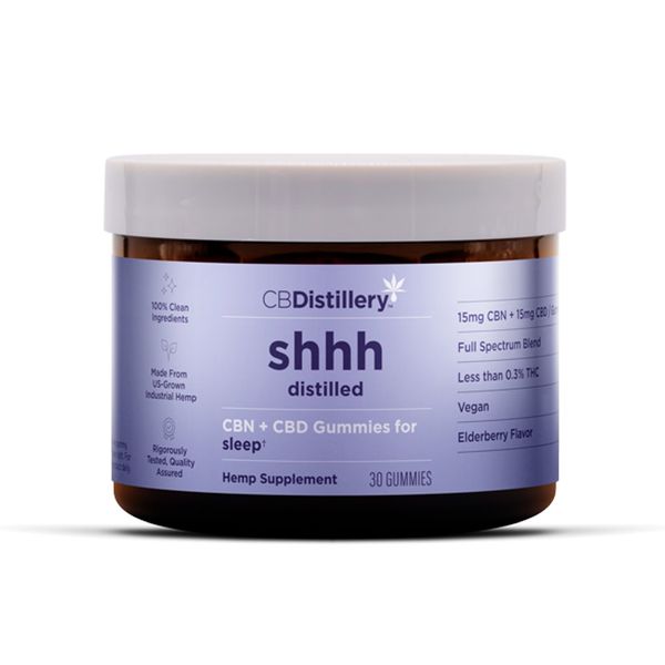 CBDistillery Enhance Sleep Gummies 15mg CBN 15mg CBD Elderberry 30ct
