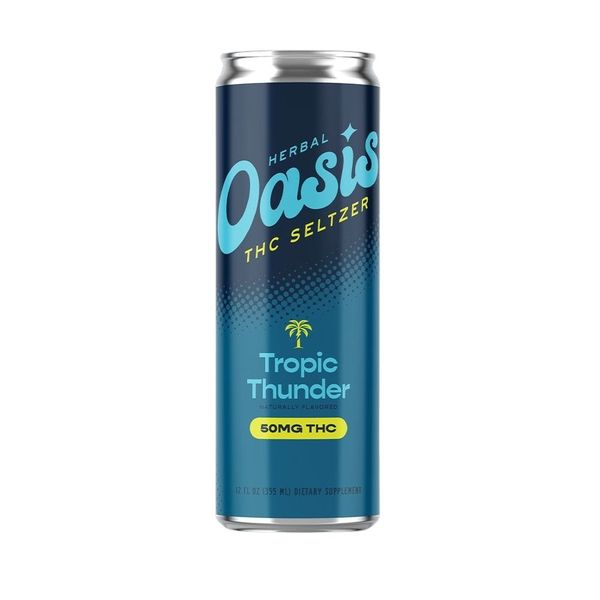 Herbal Oasis Social Tonic 50mg THC 10mg CBG 12oz Tropic Thunder