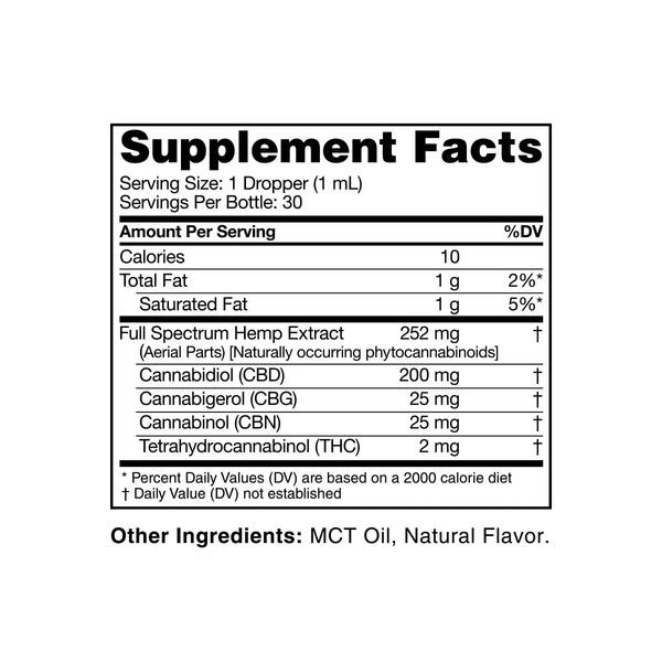 cbdMD Full Spectrum Deep Relax Tincture 7500mg 30ml Supplement Facts cbdMD Full Spectrum Deep Relax Tincture 7500mg 30ml Supplement Facts