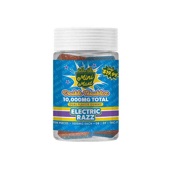 Hidden Hills Mini Mart Double Troublez Electric Razz 10000mg 10ct