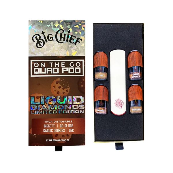 Big Chief On the Go Liquid Diamonds Quad Pod Kit + Battery