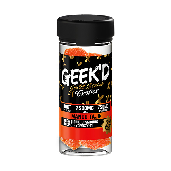 Geekd 24k Gold Series Gummies Mango Tajin 7500mg 10ct
