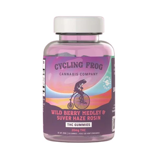 Cycling Frog THC Rosin Gummies Wild Berry Medley 500mg 25ct