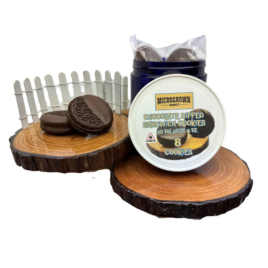 Chocolate Dipped Delta 9 Sandwich Cookies