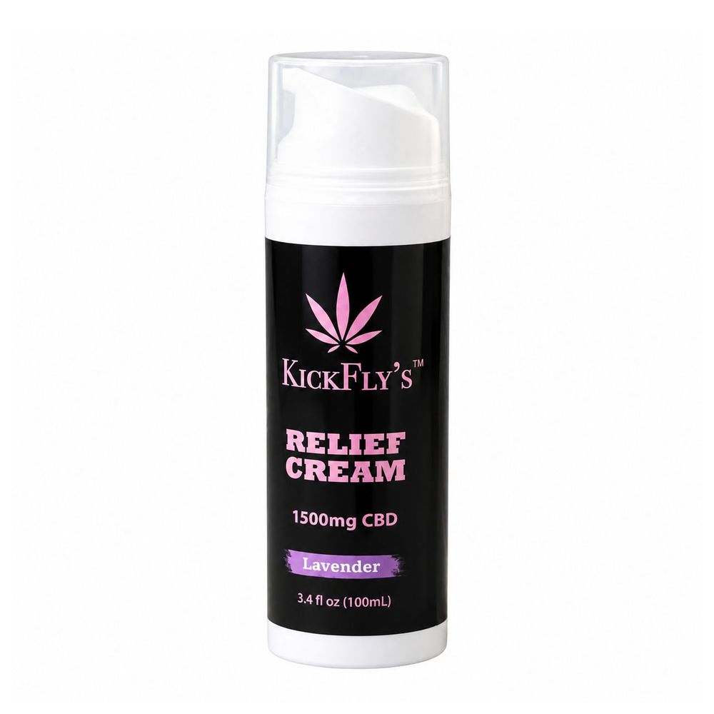 KickFly’s CBD Relief Cream 1500mg 3.4oz