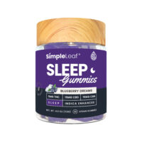 Simple Leaf Delta 9, CBD CBN Sleep Gummies Blueberry Dreams 1050mg 30ct