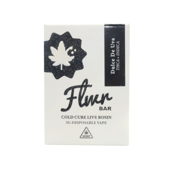 FLWR Bar Cold Cure Live Rosin Blend Disposable Dulce De Uva 3g