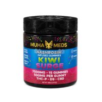 Muha Meds Hash Rosin Infused Gummies Kiwi Surge 7500mg 15ct