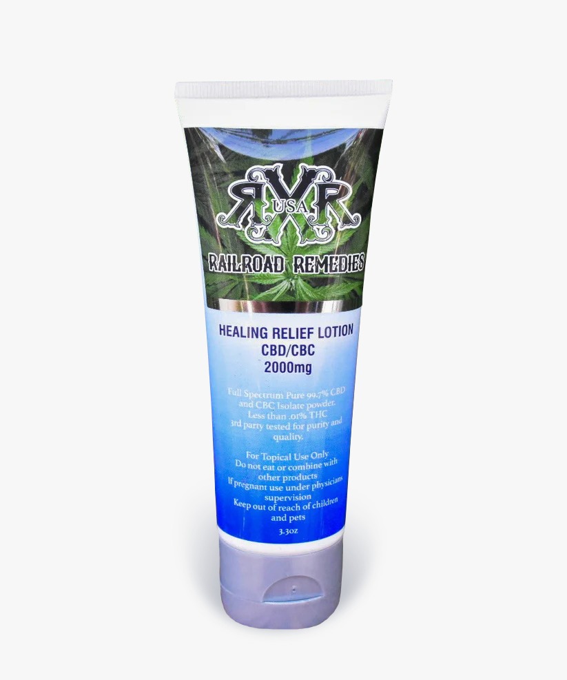 Railroad Remedies CBD & CBC Pain Relief Lotion 2000mg 3.3oz