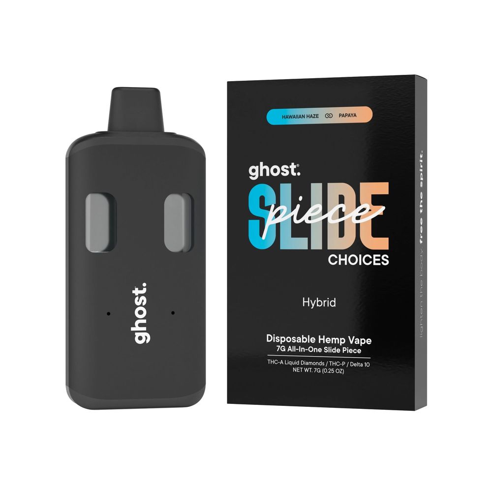 Ghost Slide Piece THCA Blend Disposable Hawaiian Haze x Papaya 7g