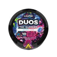 Looper Duos THC Gummies Blue Razz x Grape 300mg 10ct